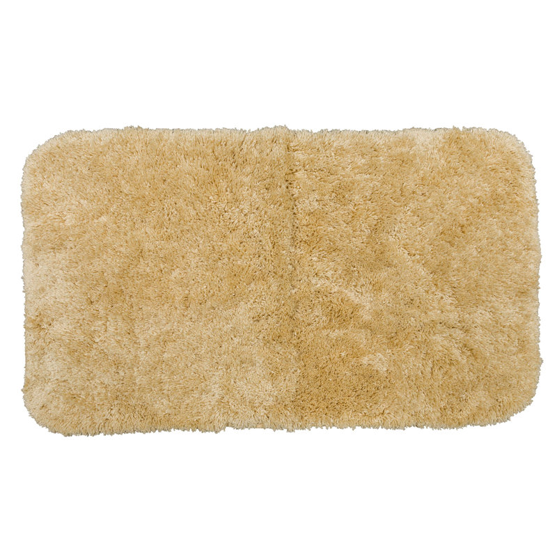 Pirates Well Washable Non-Slip Stain/Fade Resistant Solid Rectangle Bath Mat, Gold, 24" W x 40" L