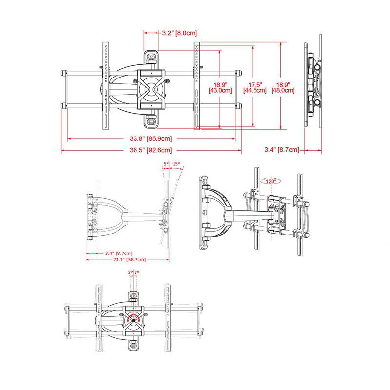 Cotytech Single Screen Corner Mount