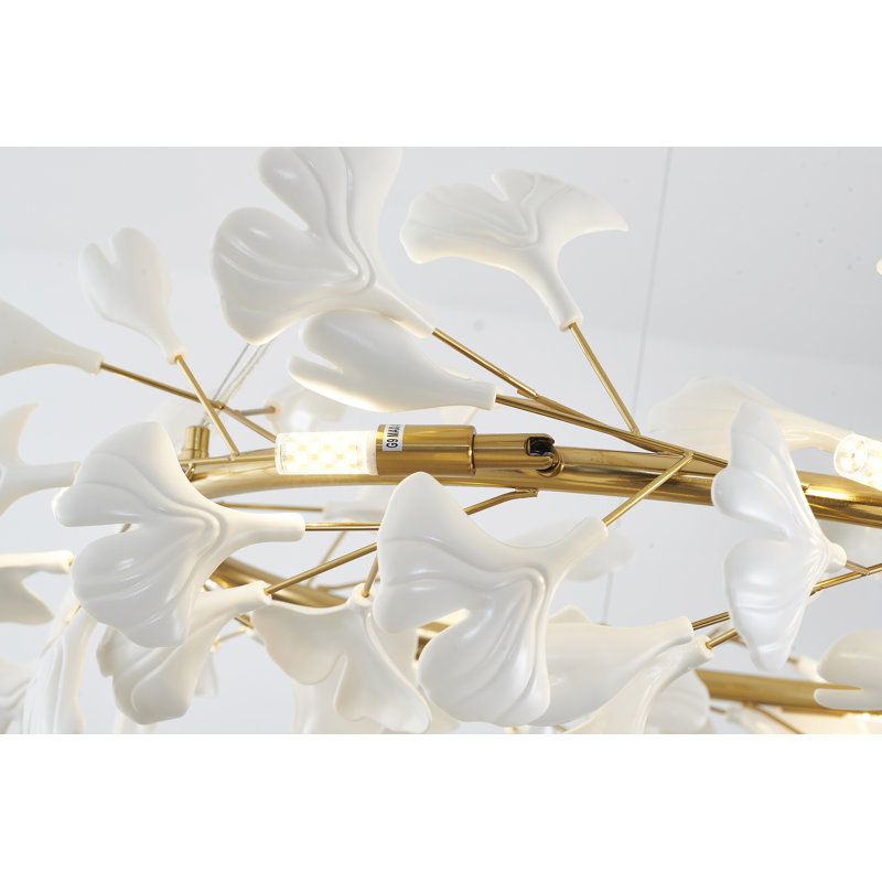 Lustre éclectique 8 pétales Ladetra, Laiton
