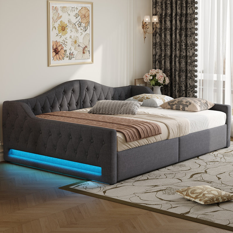 European Double (140 x 200 cm) Daybed, Gray