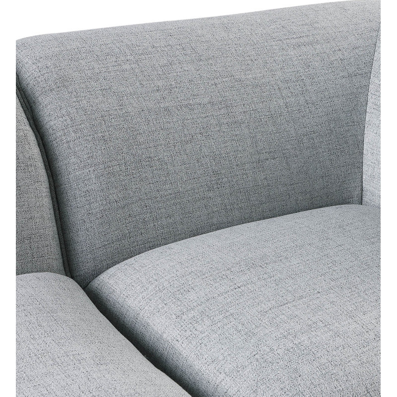 Claramae Upholstered 66'' Loveseat, Grey Linen Textured Fabric