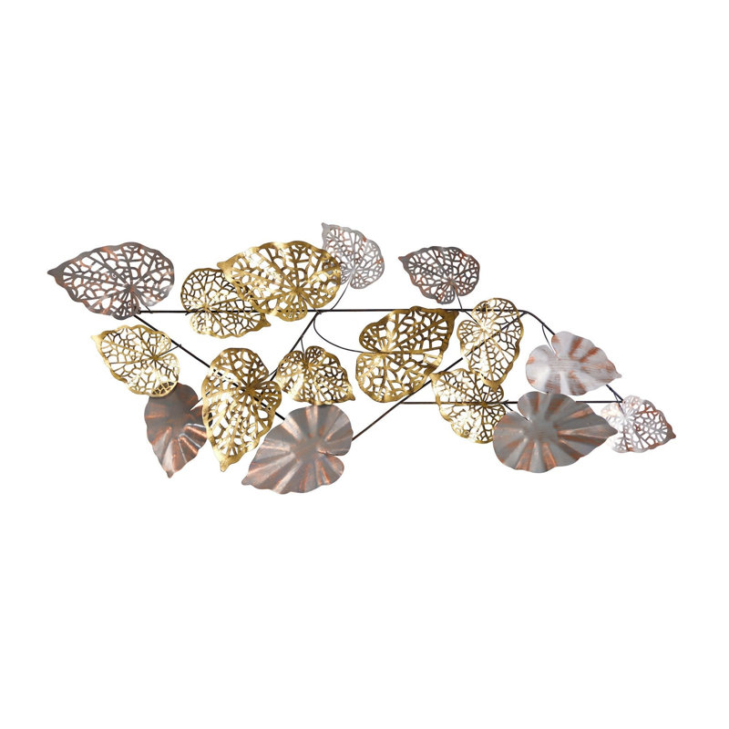 Scattered Metal Leaves Wall Art Decor