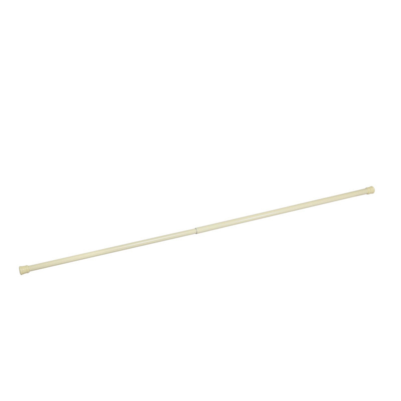 36 in. to 63 in. Steel Adjustable Shower Curtain Rod in Bone