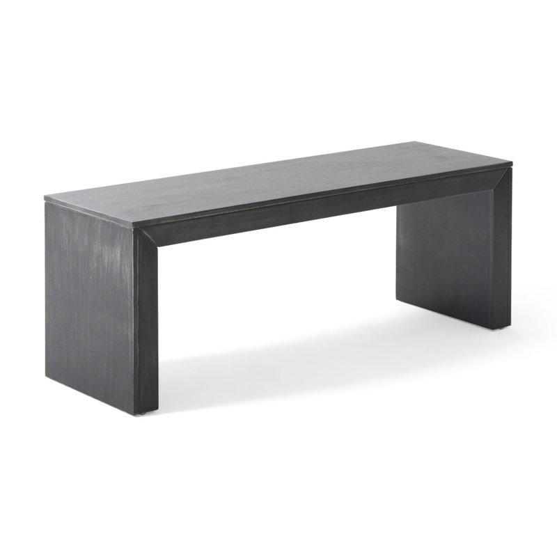 Acacia Wood Dining Bench, Black