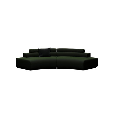Canapé de luxe semi-circulaire courbé
