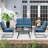 Alekto 4 - Person Patio Conversation Sets with Cushions-1237307664
