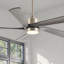 Ventilateur de plafond 5 lumières DEL transitionnel moderne en bois massif avec lumière à intensité variable et télécommande-1376541970-1376541968