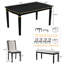 Ensemble de table de salle à manger 6 pièces, table rectangulaire de 60 po, 4 chaises capitonnées à haut dossier et 1 banc pour la salle à manger et la cuisine
