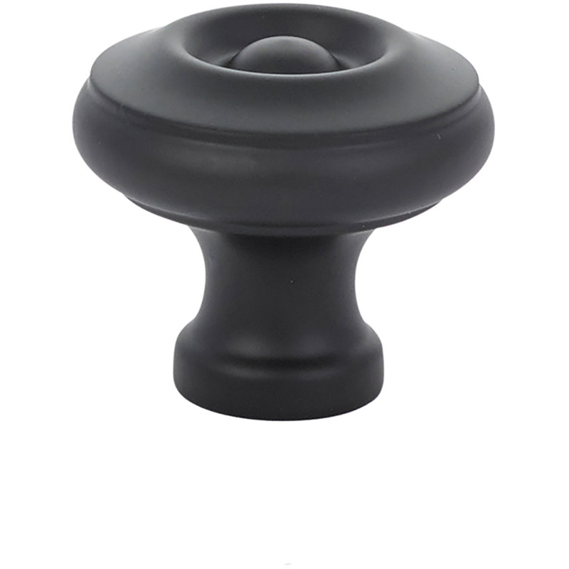 Waverly Oversized 1" Diameter Mushroom Knob, Flat Black, 1.75" H x 1.75" W x 1.5" D