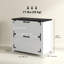 Classeur vertical 2 tiroirs pour bureau personnel, blanc