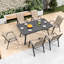 6 sièges d'extérieur avec larges sièges ergonomiques, capacité de 350 lb, structure imperméable et antirouille, tissu imperméable