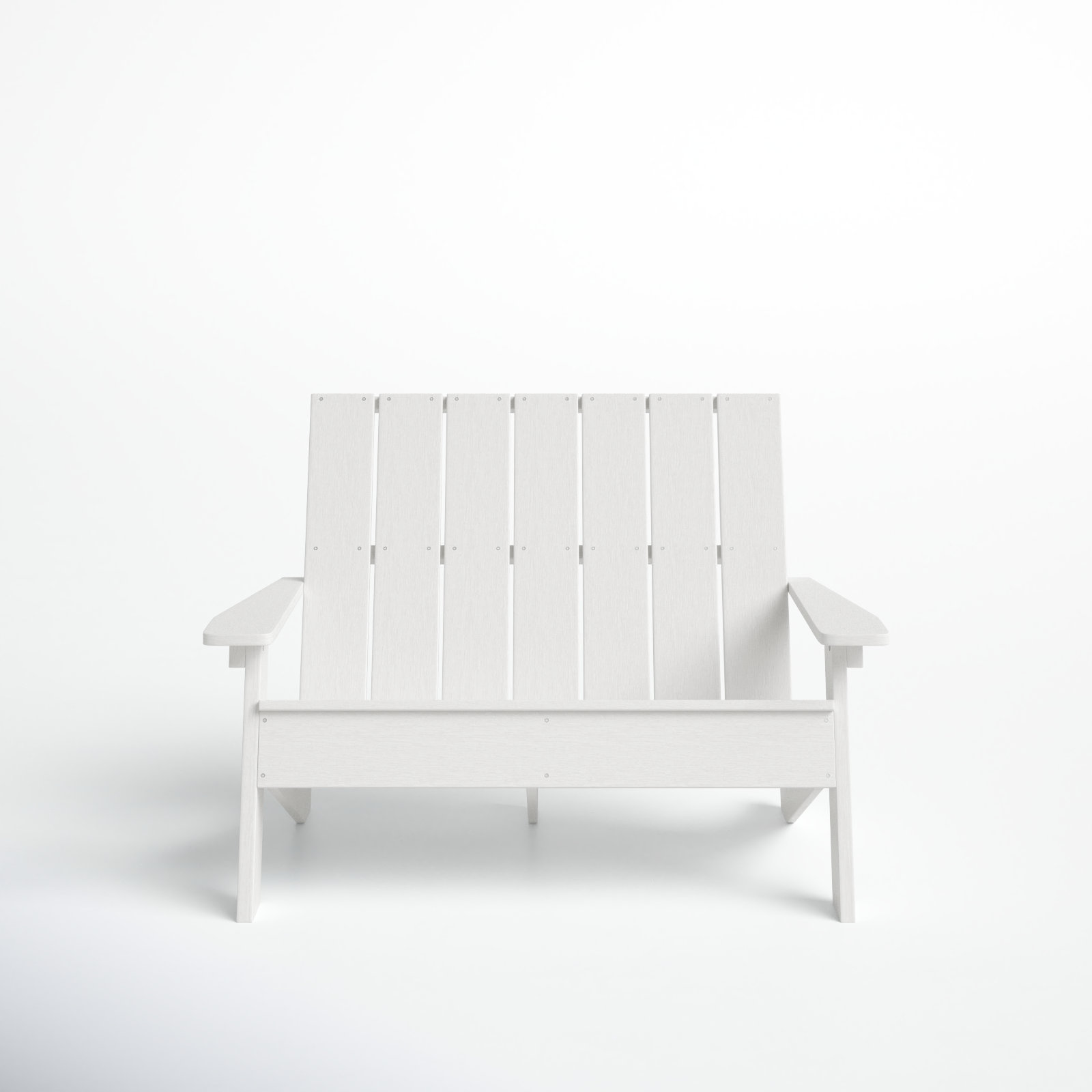 Byrnes Recycled Plastic Double Adirondack Loveseat, White