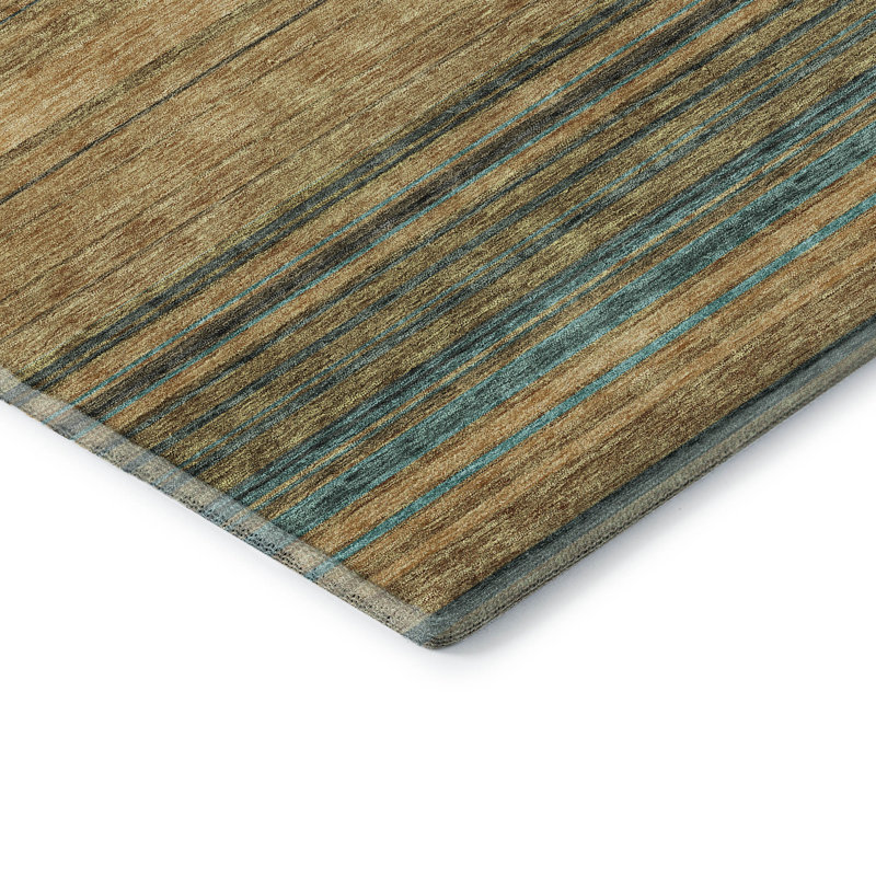 Premium Machine Washable Prisco Wheat Rug, Rectangle 10' x 14'