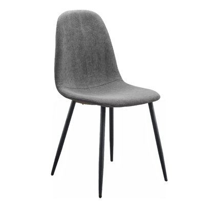 Algol 45cm H Velvet Upholstered Side Chair in Grey