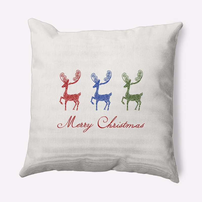 Merry Christmas Reindeer_Sq, 16 po x 16 po, Oui, Multi / Gras