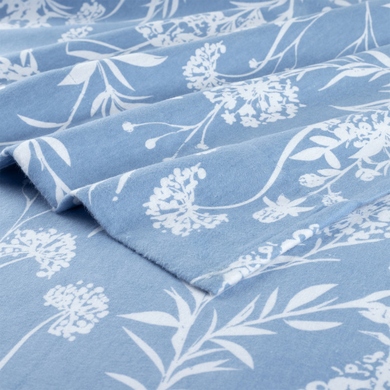 Ensemble de draps en flanelle 180 g / m² Pointehaven, Très grand californien, Brise brumeuse