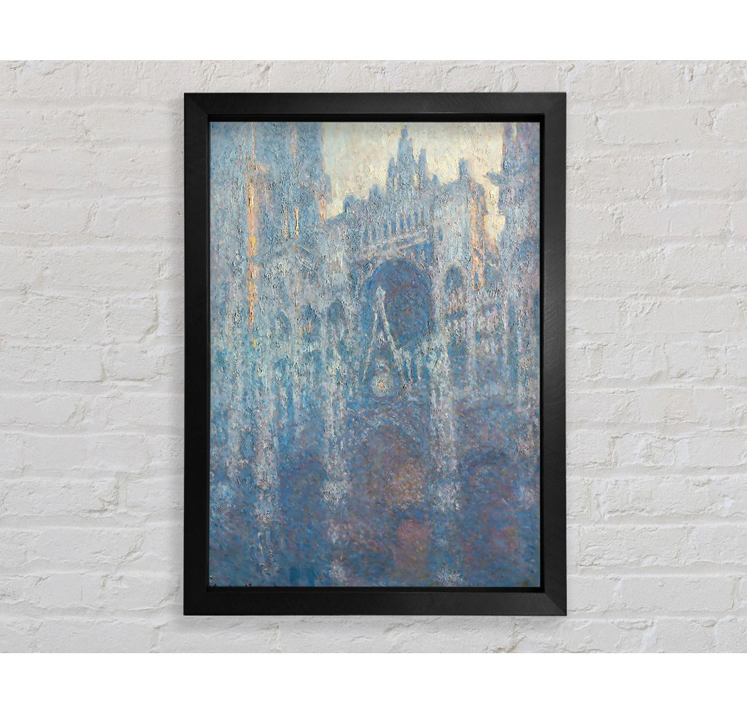 Monet Das Portal der Kathedrale von Rouen im Morgenlicht von Claude Monet - Einzelne Bilderrahmen Kunstdrucke