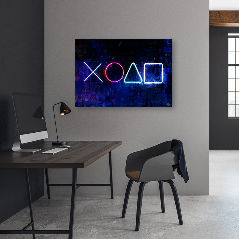 Gamer Controller - Wrapped Canvas Print, 80cm H x 120cm W