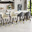 Tabouret de bar rembourré avec structure en métal (ensemble de 2 tabourets de bar)-153815763