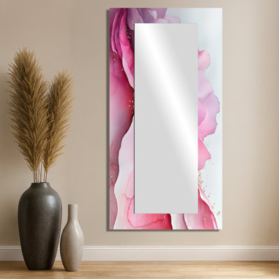 Fondations fluides de marbre marbre I - art abstrait miroir mural - imprimé sur métal