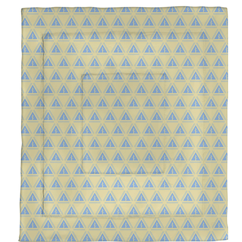 Édredon réversible en microfibre Theo Nath, Jaune / Bleu ciel, Édredon simple TG