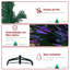 Sapin de Noël artificiel vert en fibre optique de 1,80 m avec étoile et support en métal
