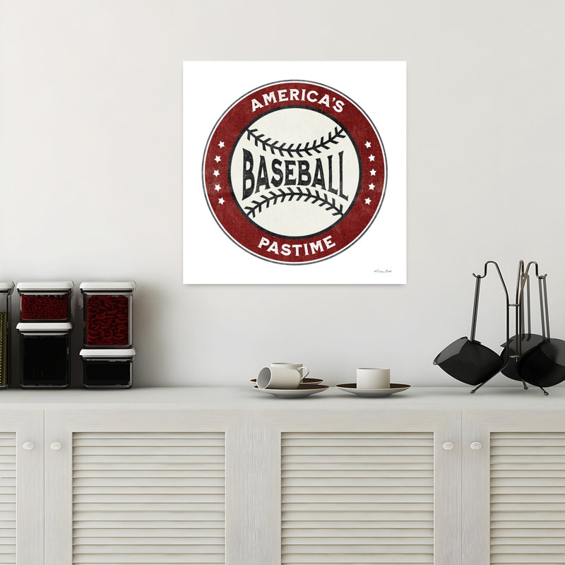 Baseball - America's Pastime, art contemporain, H 18 po x l 18 po