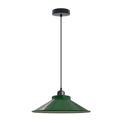 Modern Industrial Single Matte Cone Hanging Pendant Light - Adjustable Ceiling Fixture (E27)