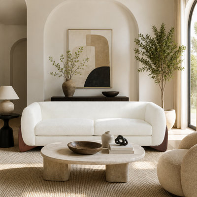 82Inches Boucle Sherpa Sofa