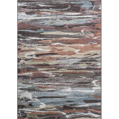 Galleria Brown/Terracotta/Blue Rug