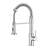 Blossom Chrome Finish Commercial Pull-Down Kitchen Faucet – Solid Brass Spring Sink Faucet with Single Handle, 1 or 3-Hole Installation for Farmhouse, RV, and Utility Sinks-49185583-26720415