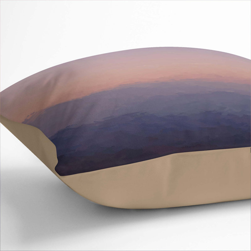 Sunset in California Cushion with Filling, 40cm H x 40cm W x 15cm D, Stone