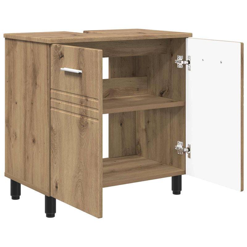 60cm Bathroom Vanity Base Only, Artisan Oak