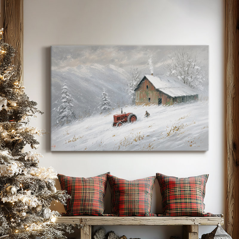 Icalles of Frostlit Serenade - Toile tendue avec châssis de qualité supérieure, H 12 po x l 18 po
