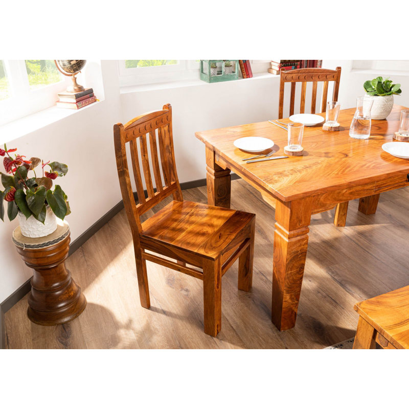 Oxford 45cm H Solid Wood Side Chair in Tan
