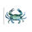 Crab by Edward Selkirk - Wrapped Canvas Painting Print-1232349087