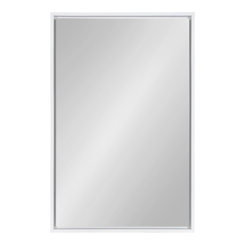 Abhilash Flat Mirror, 36" x 24", White