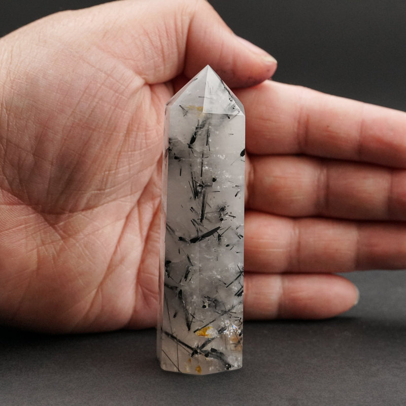 Tourmaline Quartz Point du Brésil (0,12 lb)