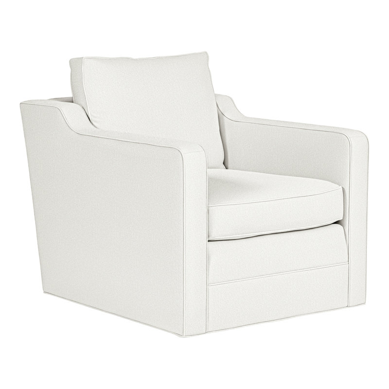 Stanton 31.5" Stanton Base to Floor Swivel Chair, Tommy Snow Polyester Blend