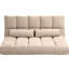 Chaise longue de lit pliante, convertible avec réglages réglables, 2 coussins, beige, style compact et pièces de siège de plancher polyvalentes, option, à des fins diverses