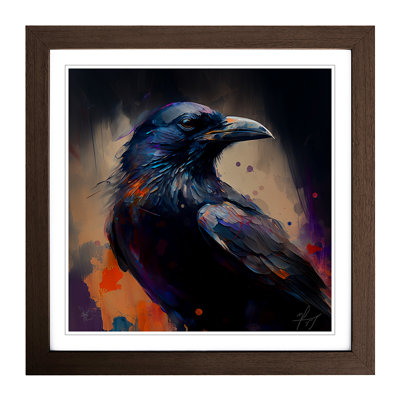 Raven Gestural - Framed Print