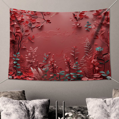 Floral Pattern Wall Tapestry - Floral Wall Decor