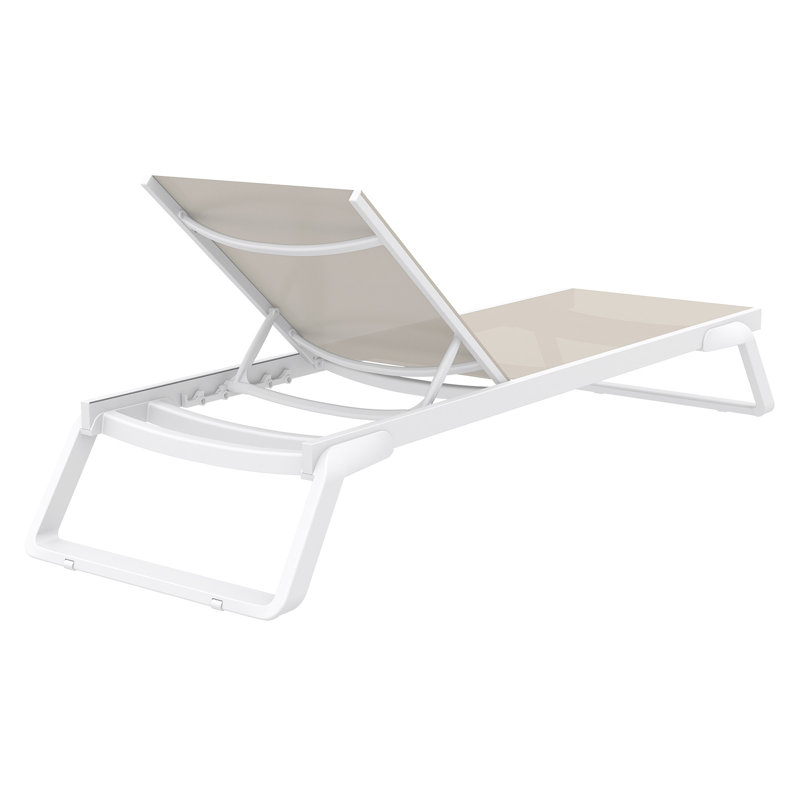 Méridienne Holli, Blanc / taupe