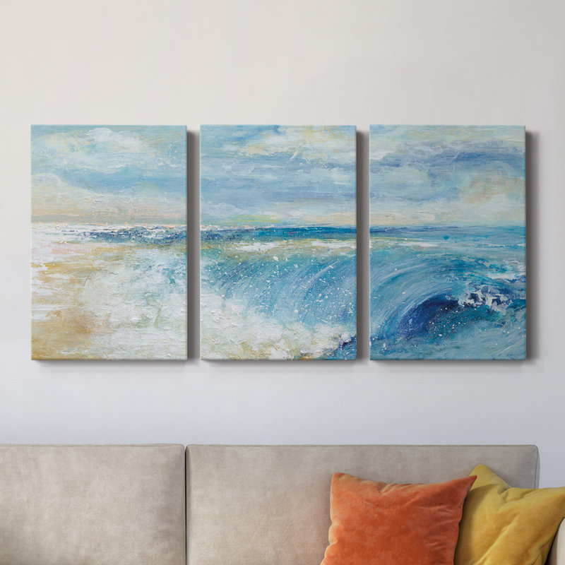 " The Perfect Wave " 3 - Pieces, 30" H x 40" W x 1" D