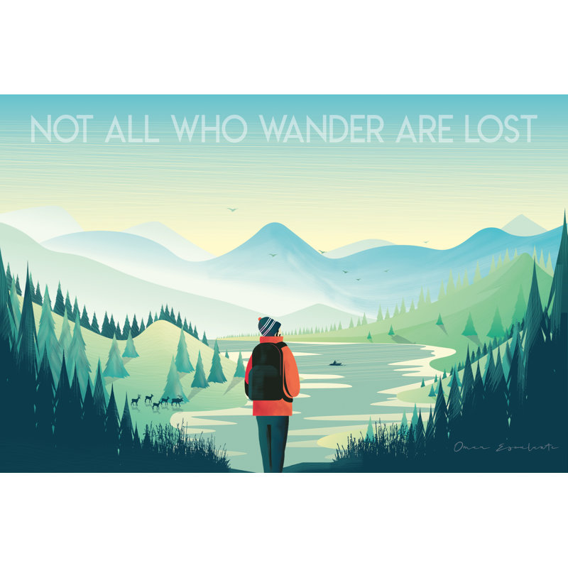 «Not All Who Wander» par Omar Escalante, impression sur toile tendue, H 8 po x l 12 po