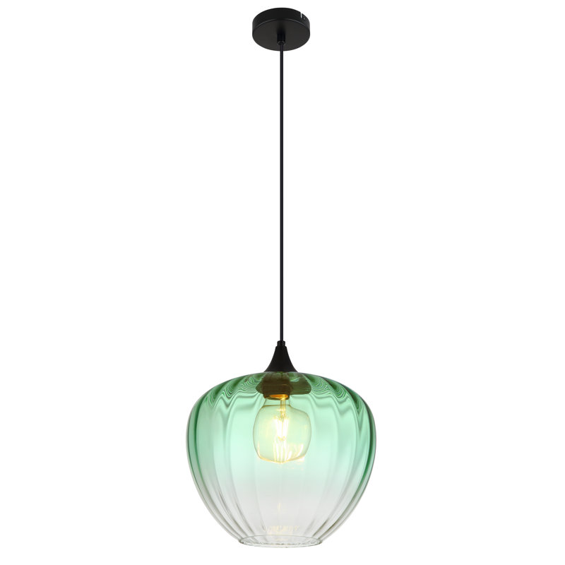 Dashira 1 - Light Matte Black Pendant, Green