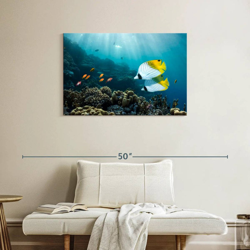 Fish By The Coral Reef, 24" H x 36" W