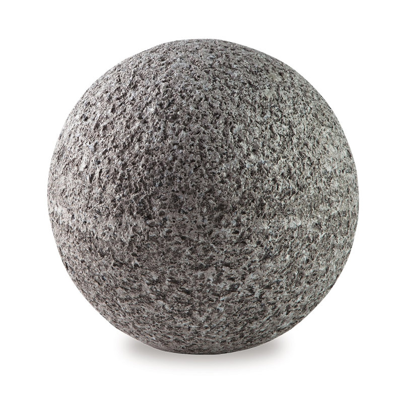 Sculpture de table Zean, ensemble de 3, sphères, simili ciment gris, H 6 po x l 6 po x P 6 po