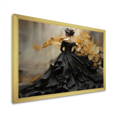 Fashion Elegance Unveiled Gold - Fashion Wall Art