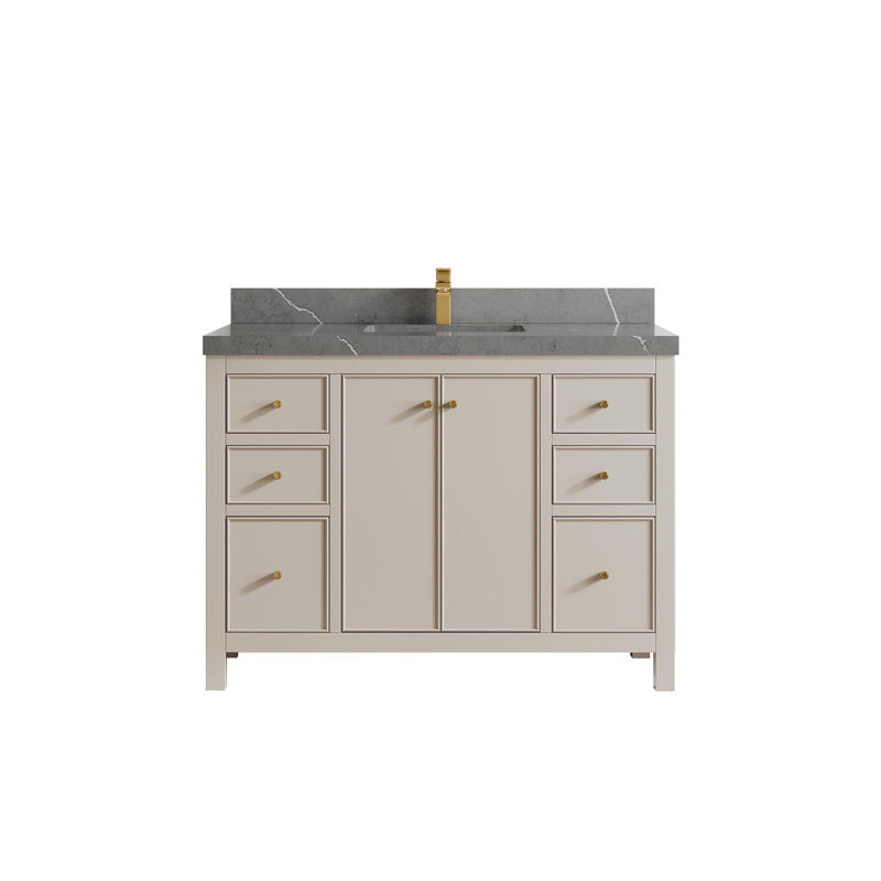 Chicago 48'' Single Bathroom Vanity with Quartz Top